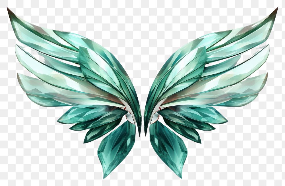 PNG  Wing jewelry art white background.