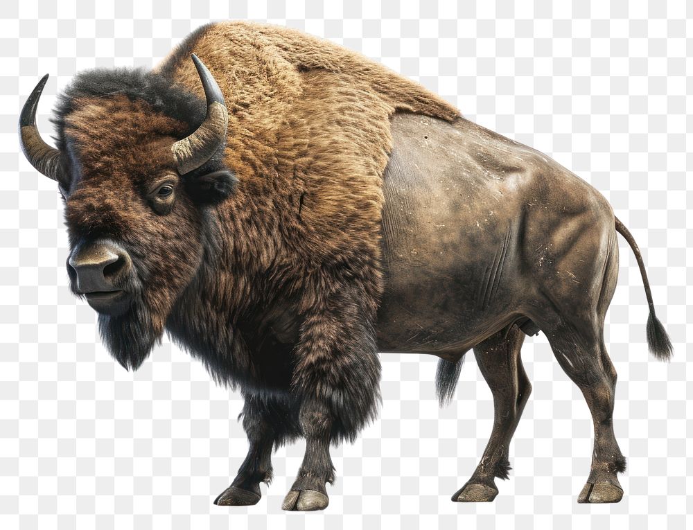 PNG  American Bison bison livestock wildlife.
