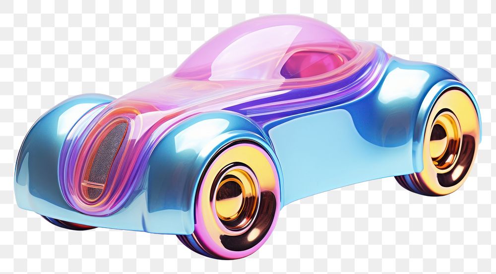 PNG  Car toy iridescent purple white background supercar.