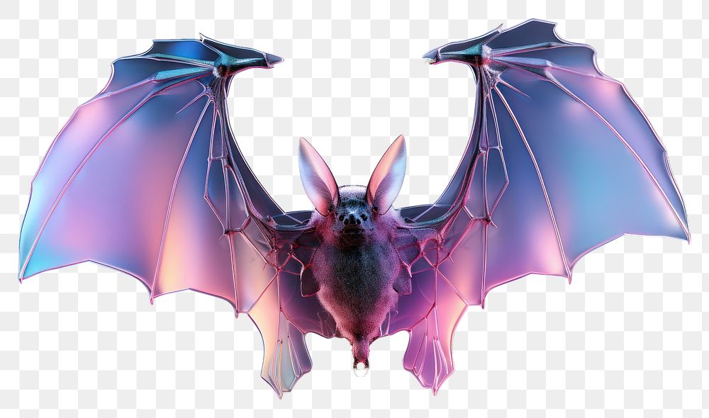 PNG  Bat iridescent wildlife animal accessories.