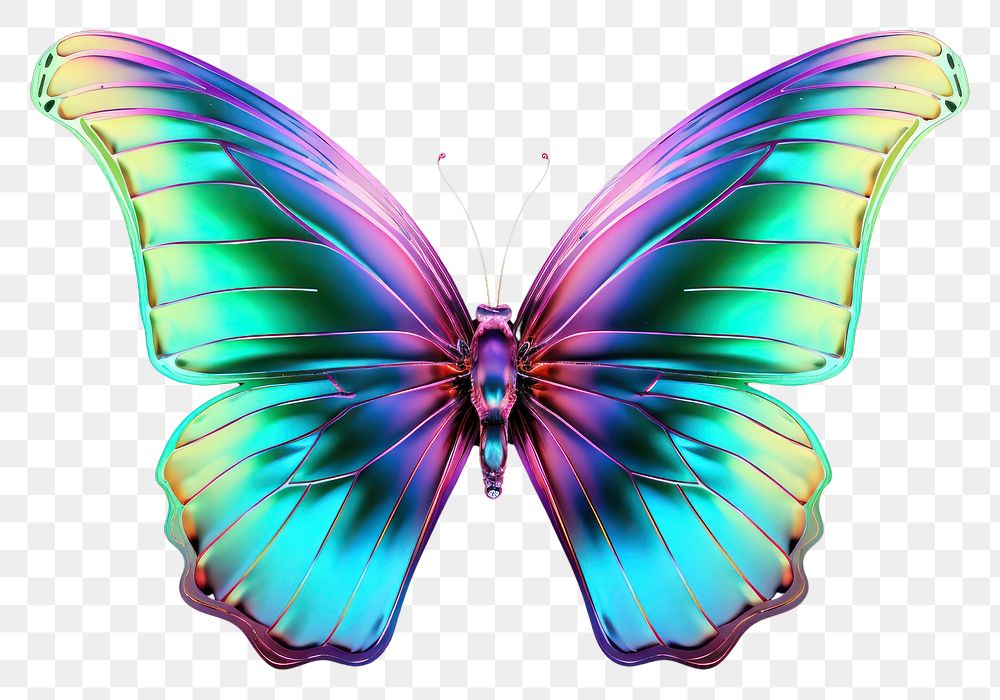 PNG  Butterfly iridescent animal insect purple.
