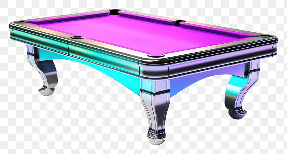 PNG  Snooker table iridescent white background eight-ball relaxation.