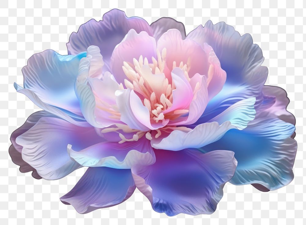 PNG  Peony iridescent blossom flower petal.