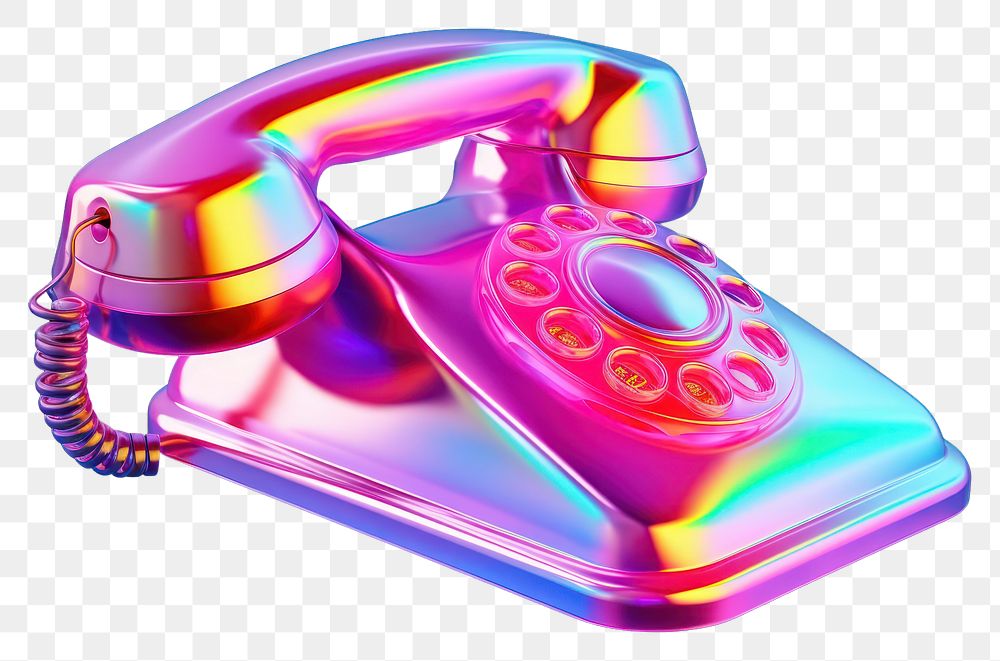 PNG  Phone shape iridescent illuminated electronics technology.