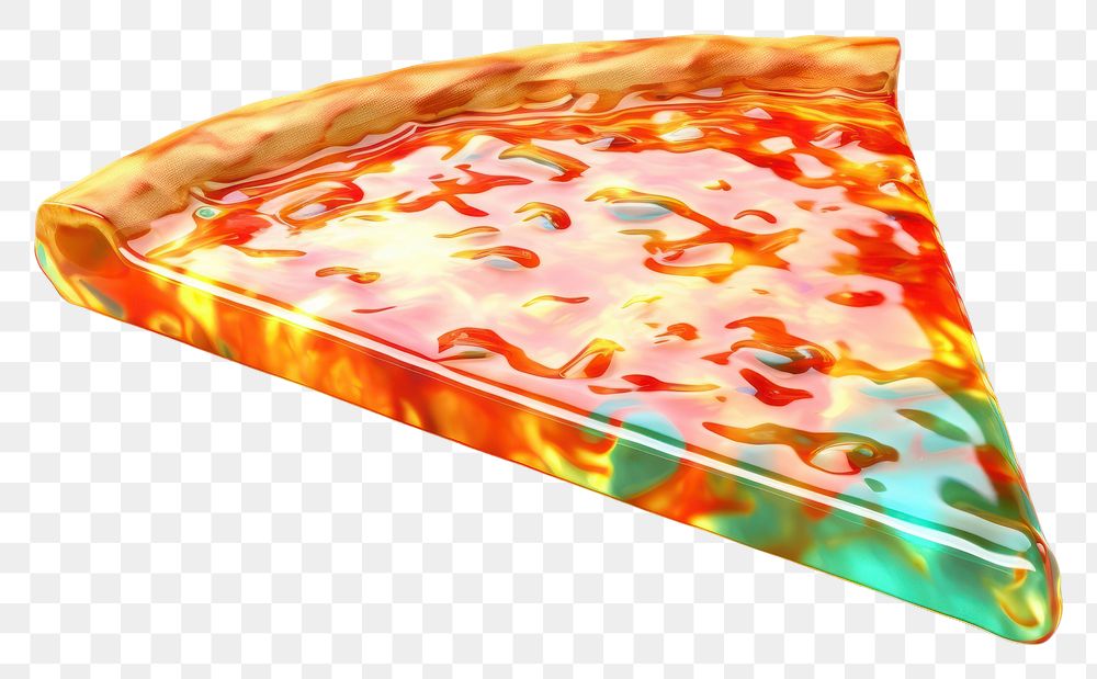 PNG  Pizza iridescent food white background freshness.