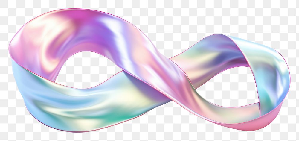PNG  Ribbon iridescent white background accessories refraction.