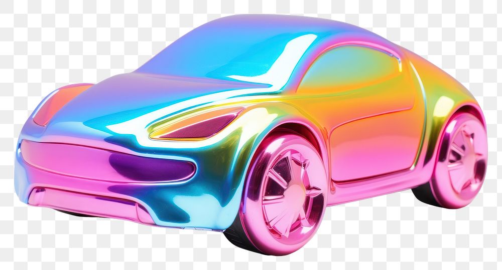 PNG  Toy car iridescent vehicle wheel toy.