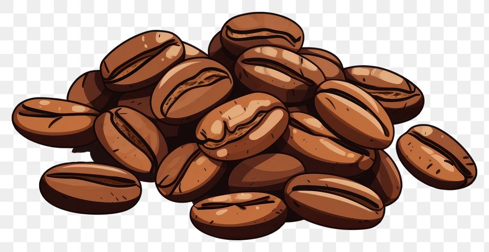 PNG  Coffee beans icon food white background refreshment.