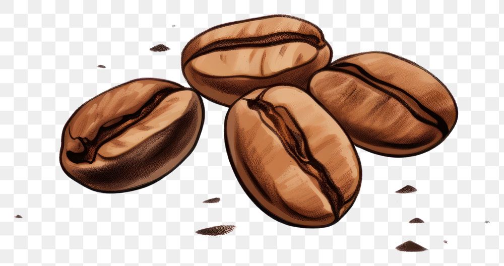 PNG  Coffee beans icon white background refreshment freshness.