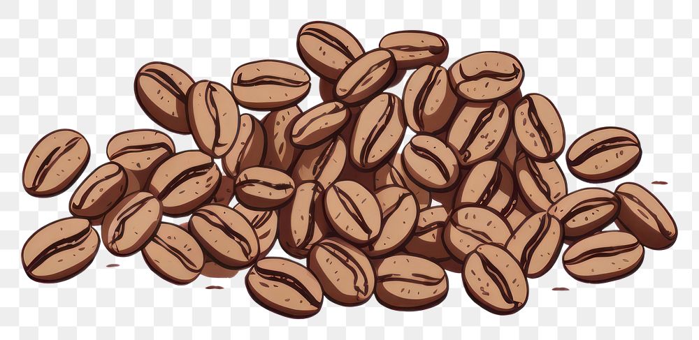 PNG  Coffee beans logo white background freshness abundance.