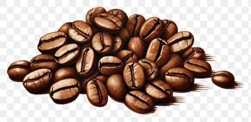 PNG  Coffee beans symbol white background freshness beverage.