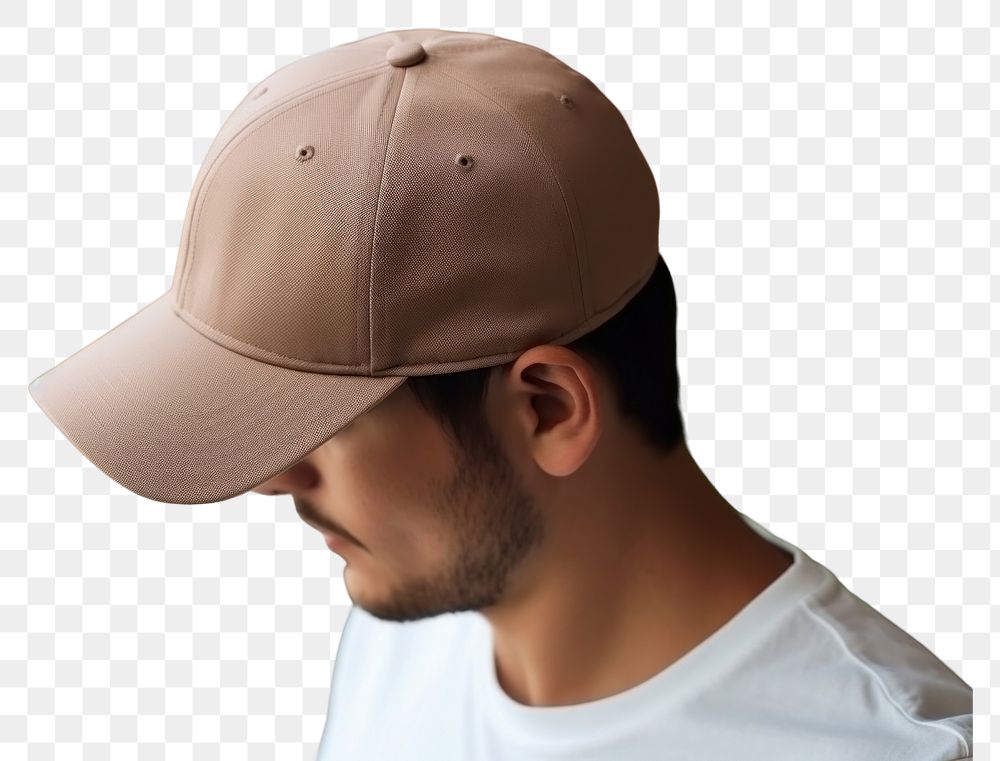 PNG Blank cap mockup fashion adult man.