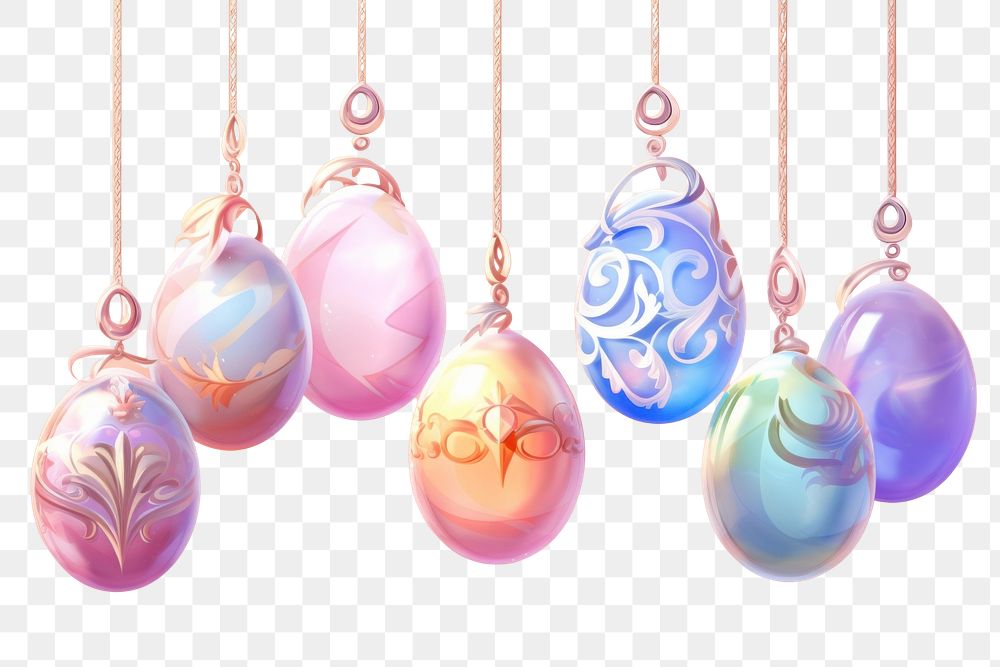 PNG Easter eggs jewelry earring locket.