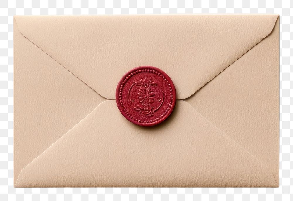 PNG Wax seal stamp mockup envelope mailbox correspondence.