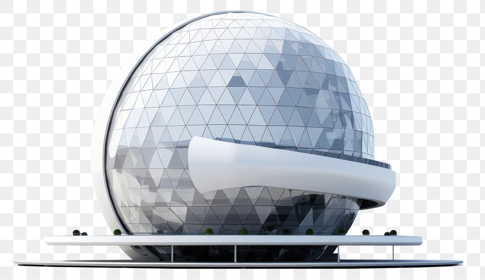 PNG  Big tall spherical high-tec modern office building architecture observatory city. AI generated Image by rawpixel.