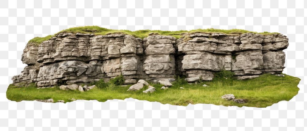 PNG Green grassy rocky cliff nature landscape outdoors. AI generated Image by rawpixel.