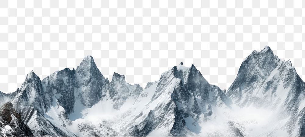 PNG Landscape mountain nature snow. AI generated Image by rawpixel.