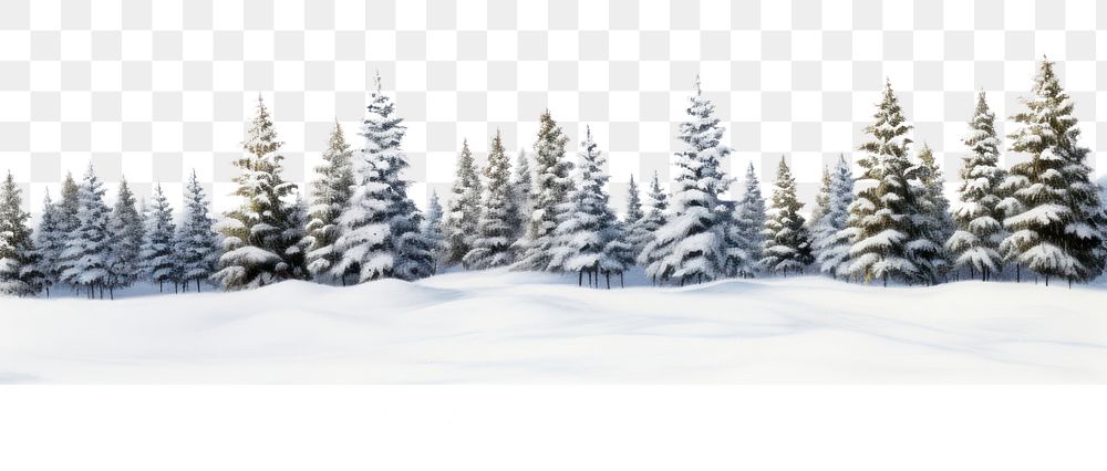 PNG Nature tree snow landscape. AI generated Image by rawpixel.