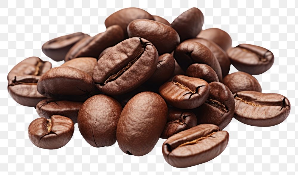 PNG  Coffee beans chocolate freshness abundance.