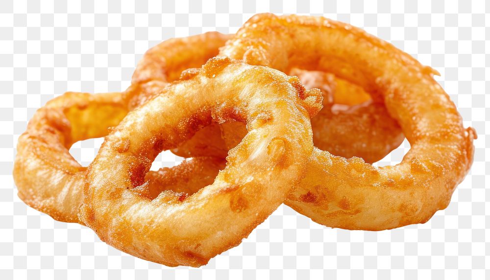 PNG  Crispy onion ring pretzel dessert food.