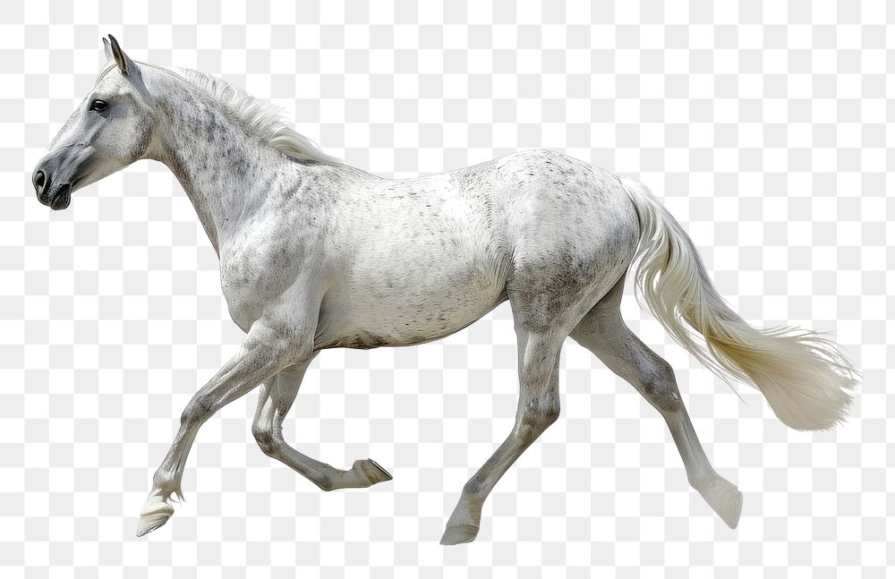 PNG  Grey Arabian horse stallion animal mammal.