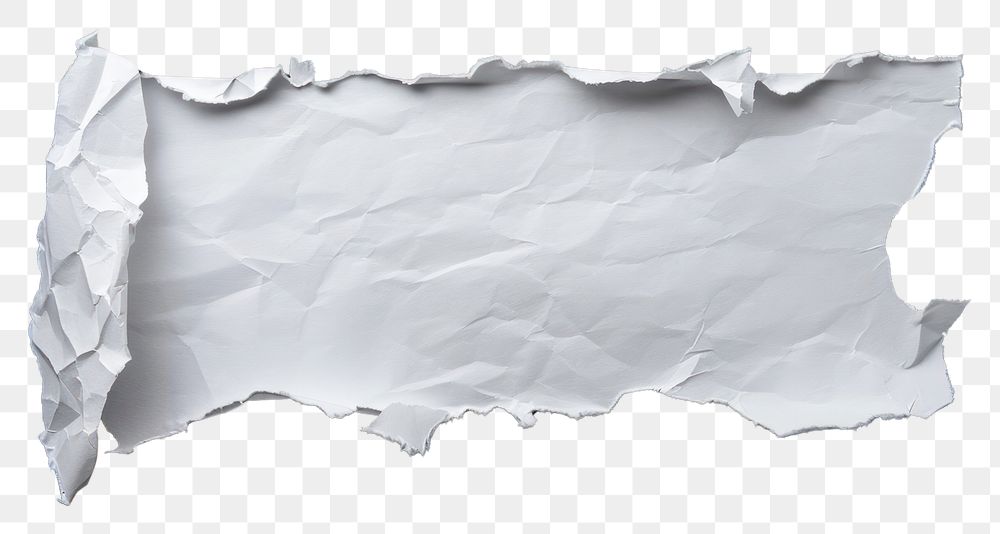 PNG Ripped paper mockup white weathered crumpled.