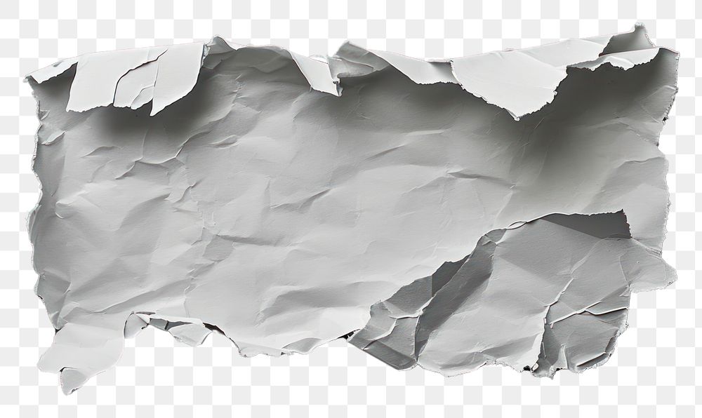 PNG Ripped paper mockup white monochrome crumpled.
