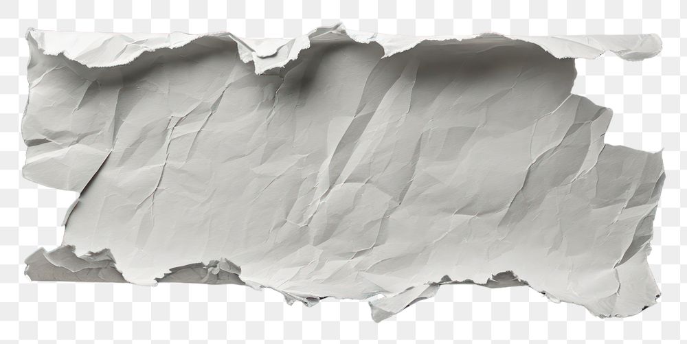 PNG Torn paper mockup white weathered crumpled.