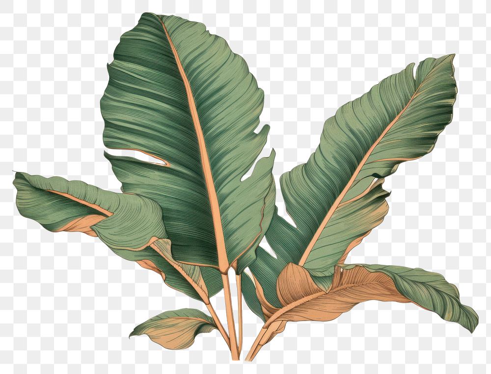 PNG  Plant leaf pattern drawing.