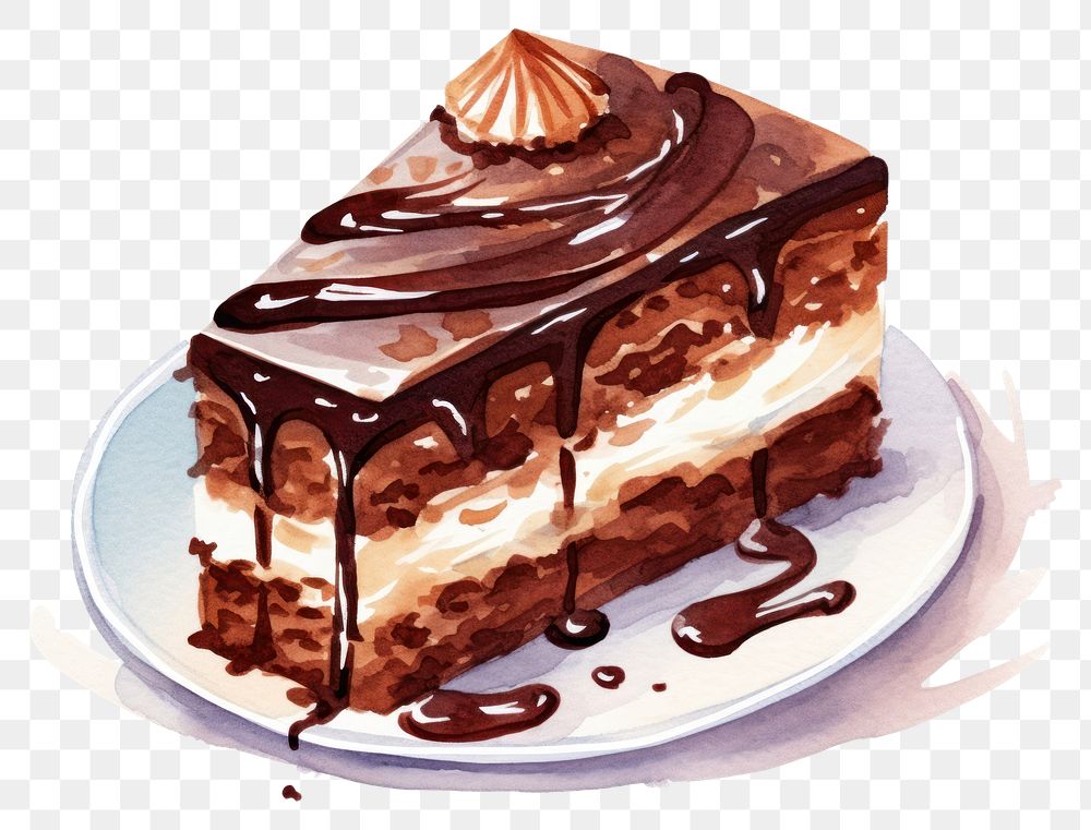 PNG  Chocolate cake dessert cream.
