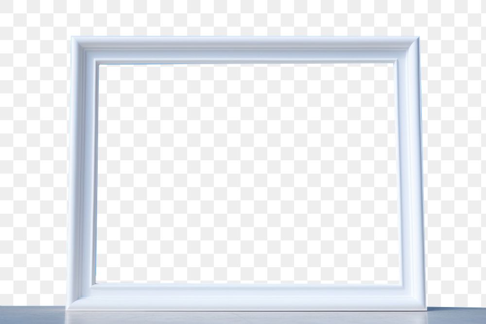 PNG White modern picture frame sky outdoors nature.