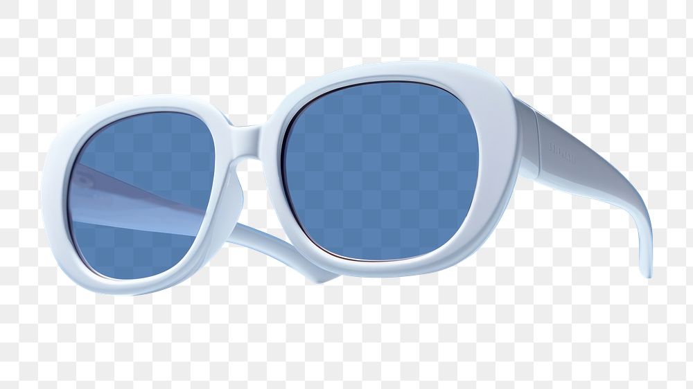 PNG Close up white modern sunglasses blue sky accessories.