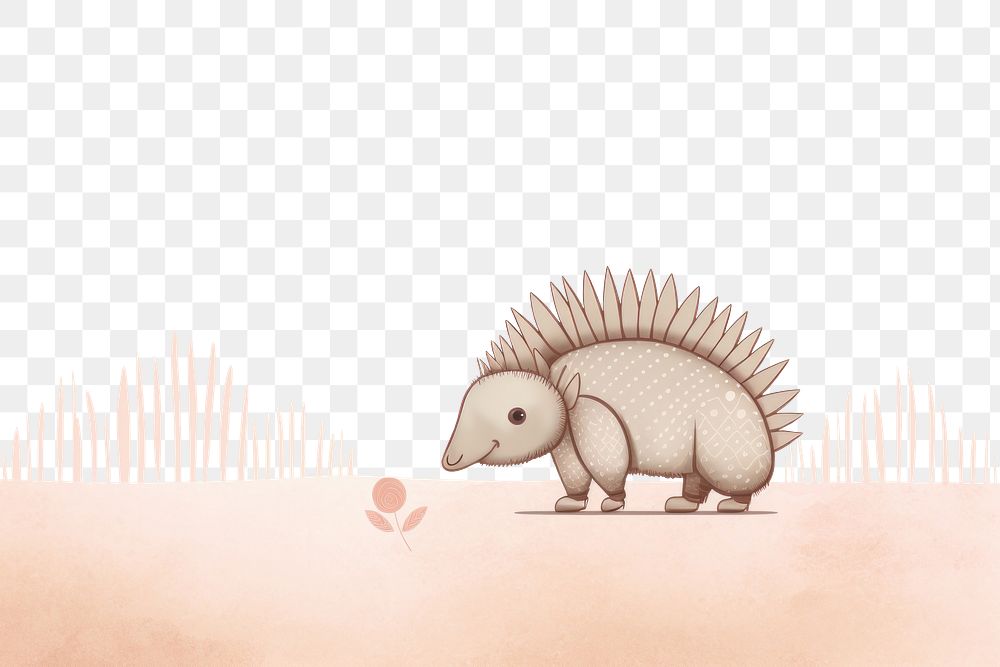 PNG Cute background armadillo animal mammal. AI generated Image by rawpixel.