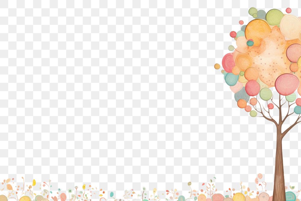 PNG Cute background backgrounds balloon tree. AI generated Image by rawpixel.