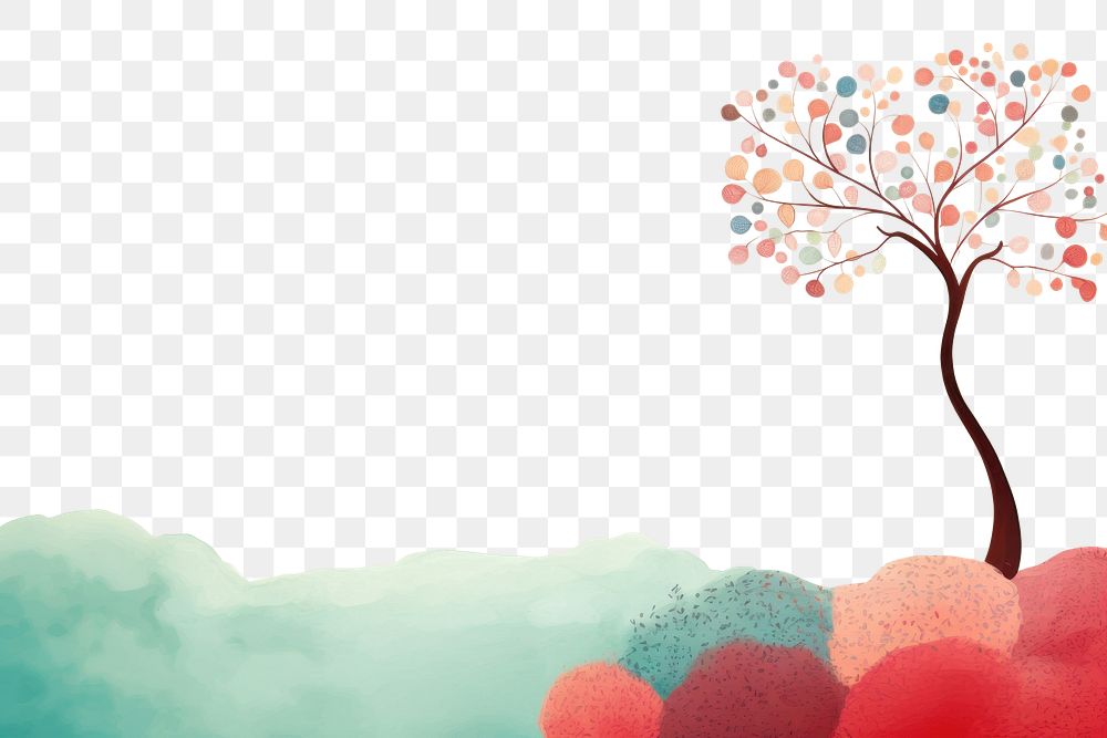 PNG Cute background plant tree creativity. AI generated Image by rawpixel.