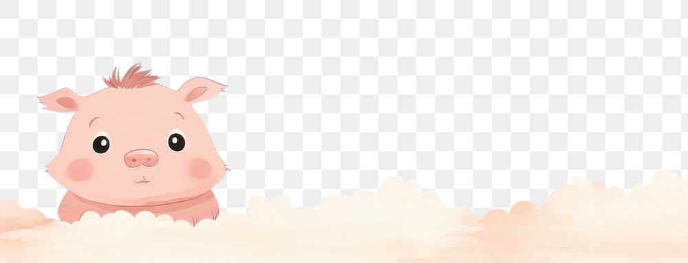 PNG Cute background pig cartoon mammal. AI generated Image by rawpixel.