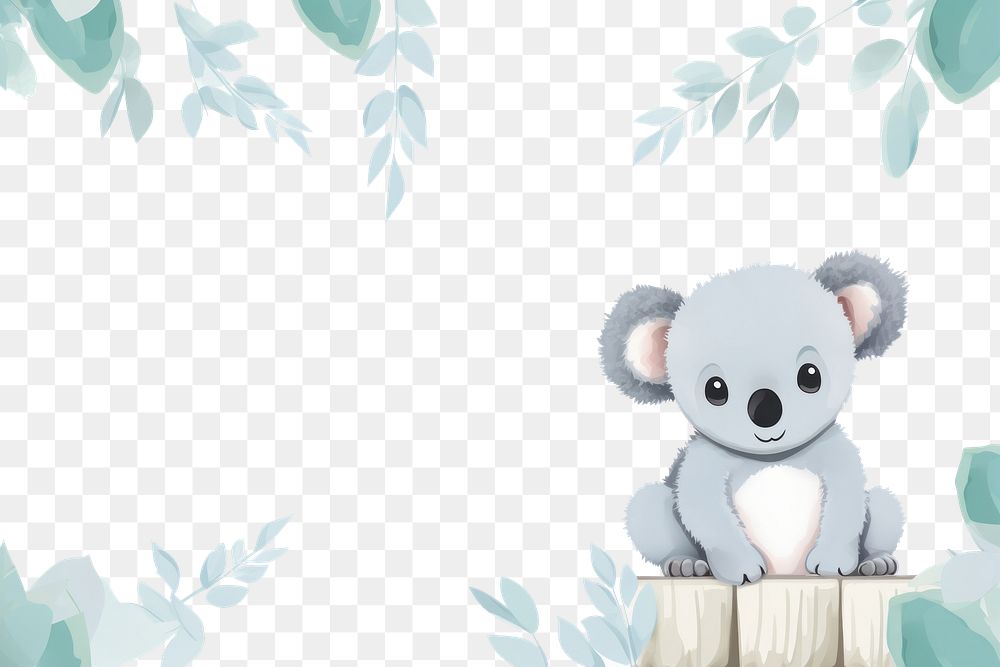PNG Cute background cartoon nature koala. AI generated Image by rawpixel.