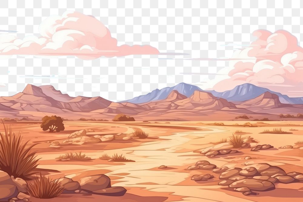 PNG Desert landscape backgrounds outdoors.