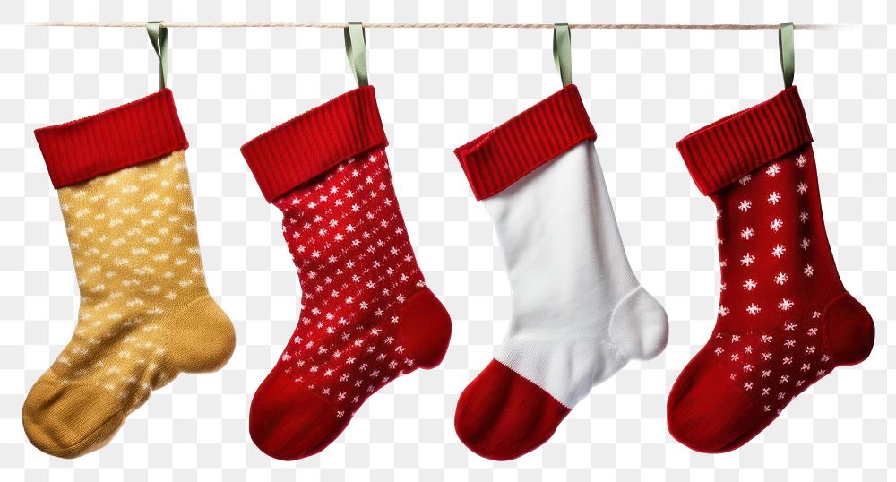 PNG  Sock christmas hanging clothesline.