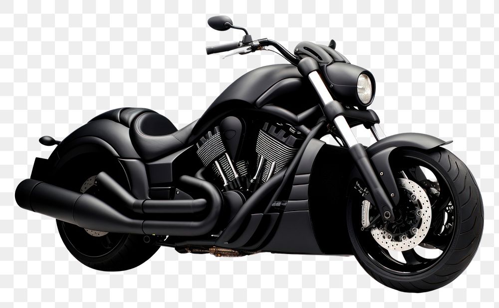 PNG Black motorbike motorcycle vehicle wheel. AI generated Image by rawpixel.