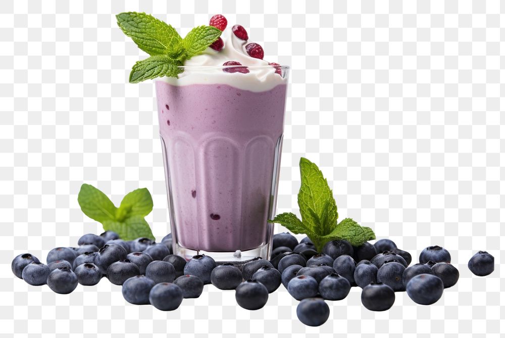 PNG Blueberry milkshake smoothie fruit.