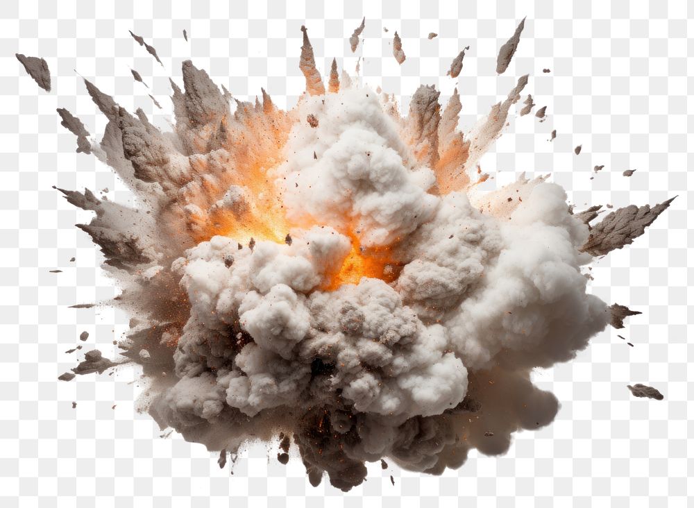 PNG Explosion white background destruction splattered.