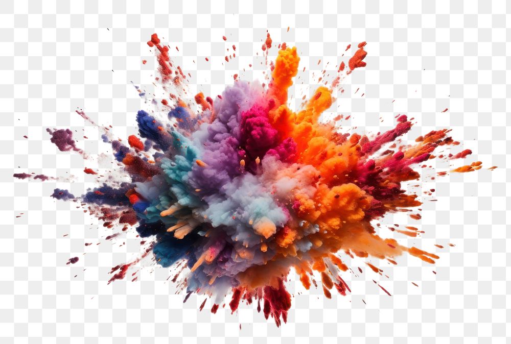 PNG Explosion painting art white background.