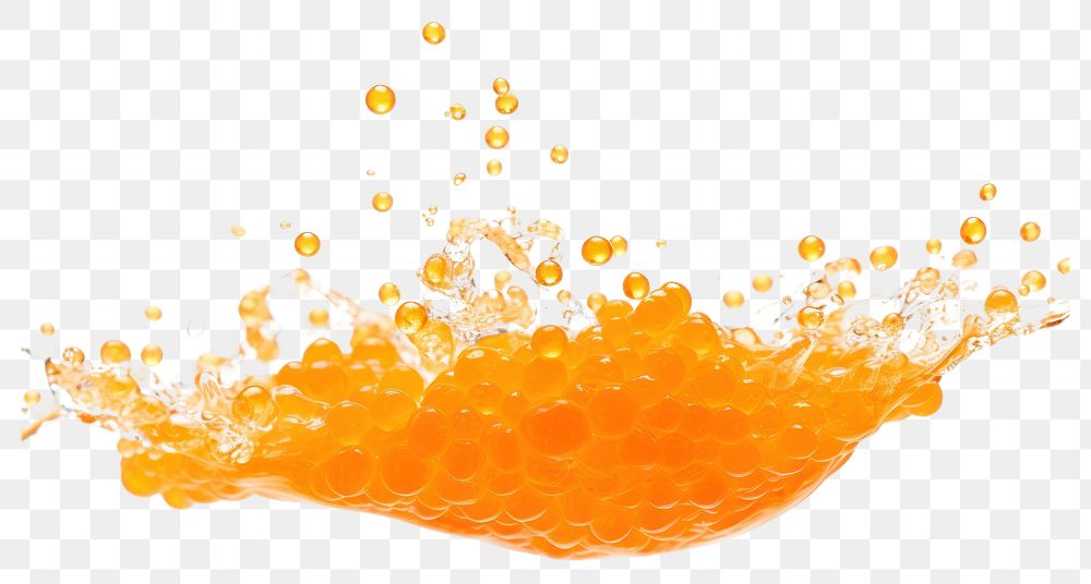 PNG  Orange caviar backgrounds white background condensation.