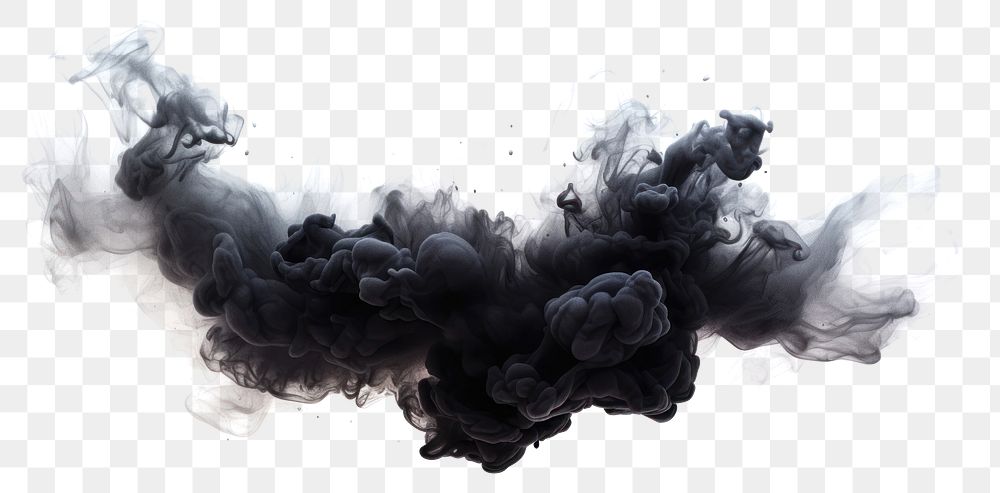 PNG Ink clouds smoke white background creativity. AI generated Image by rawpixel.