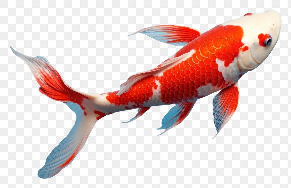 PNG  Koi fish animal underwater goldfish. AI generated Image by rawpixel.