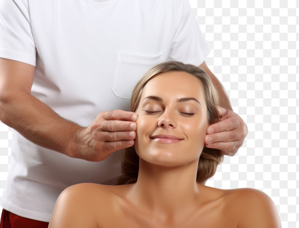 PNG Massage therapist adult white background relaxation.