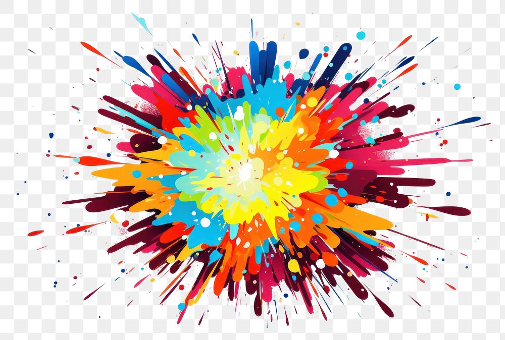 PNG Pop art explosion backgrounds painting white background.