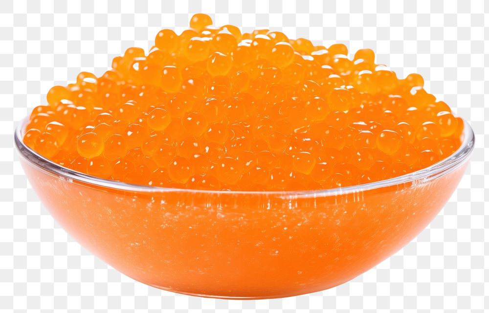 PNG  Orange caviar food white background clementine.