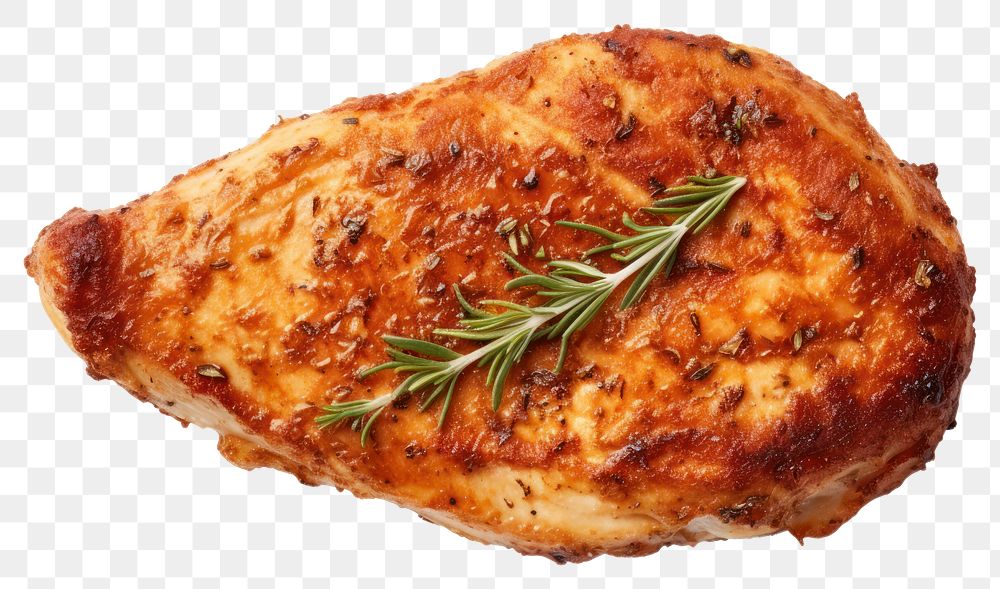 PNG Broiled seasoned Chicken steak meat food pork.